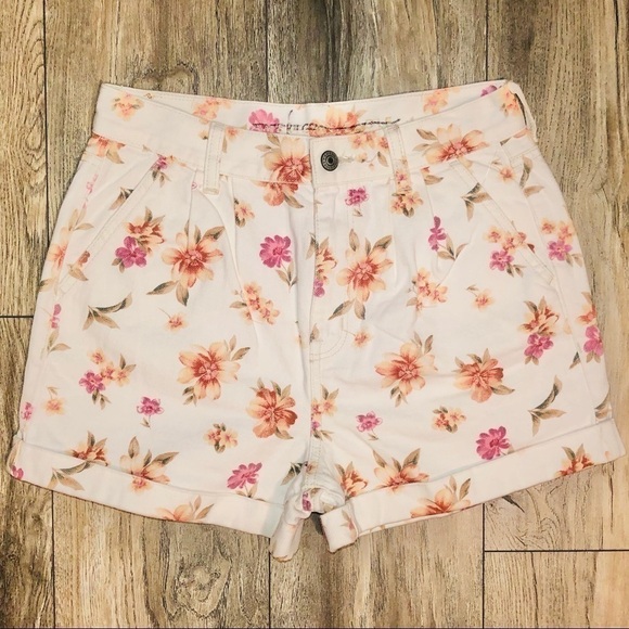 NWOT AEO 🦅 Floral Denim Mom Shorts - Picture 2 of 12